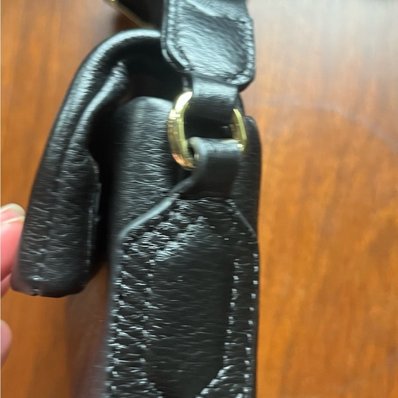 Aimee Kestenberg Pebbled Black Leather Mini Magnetic Crossbody Handbag EUC - Picture 3 of 11